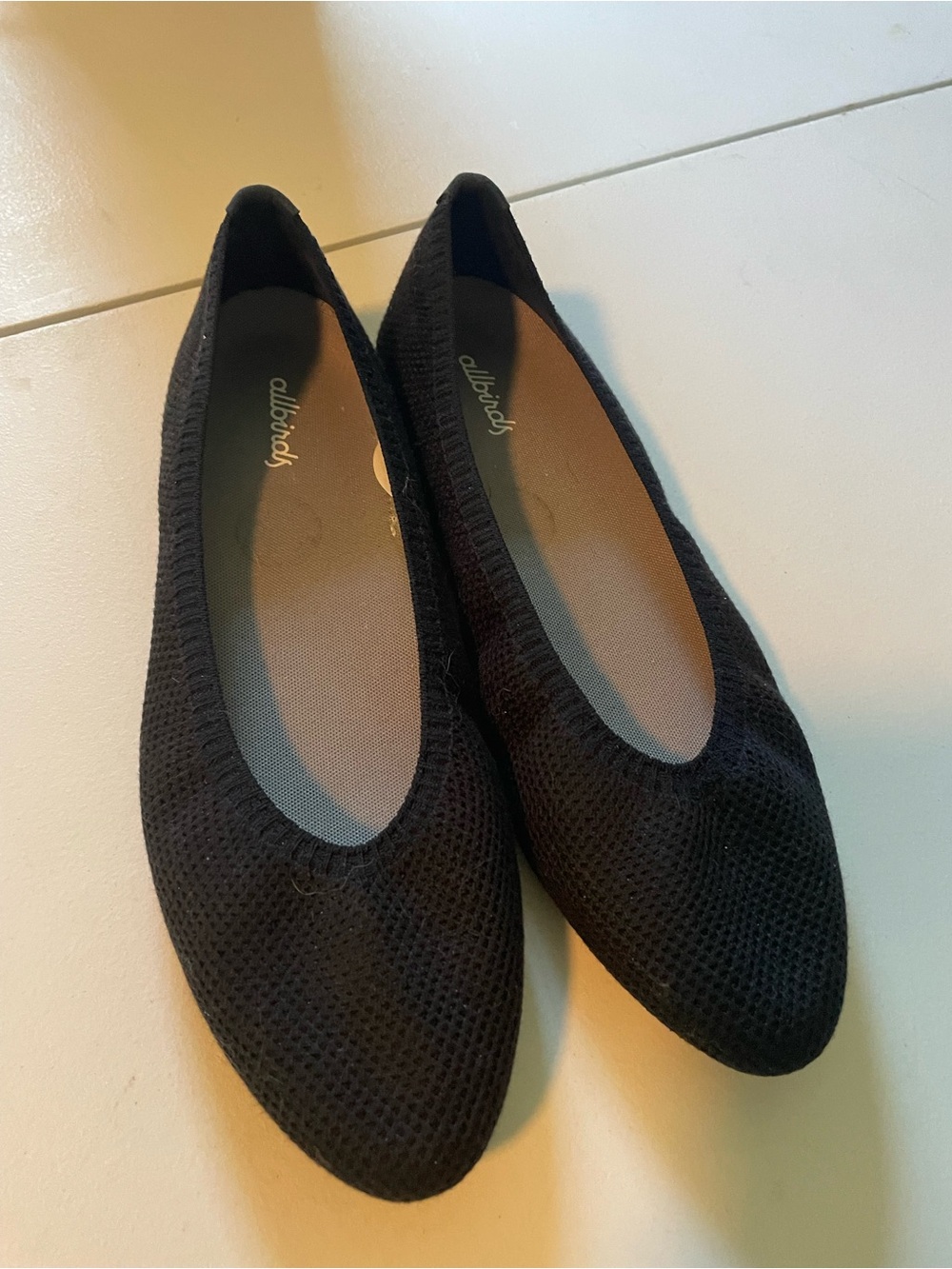 allbirds Black Knit Ballet Flats